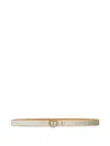 Twinset Lizard Skin-effect Leather Belt In White