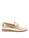 Twinset Loafers In Gold
