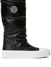 Twinset Logo-appliqué Padded Boots In Black