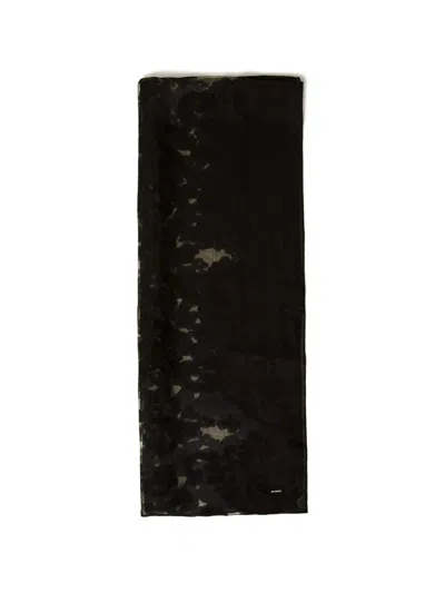 Twinset Logo-appliqué Scarf In Black