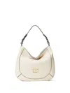 Twinset Logo-appliqué Shoulder Bag In White
