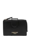 Twinset Logo-appliqué Wallet In Black