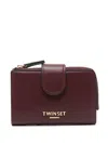 Twinset Logo-appliqué Wallet In Brown