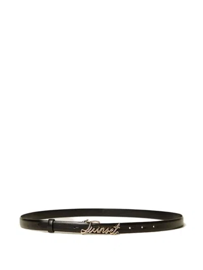 Twinset Logo Belt In Black