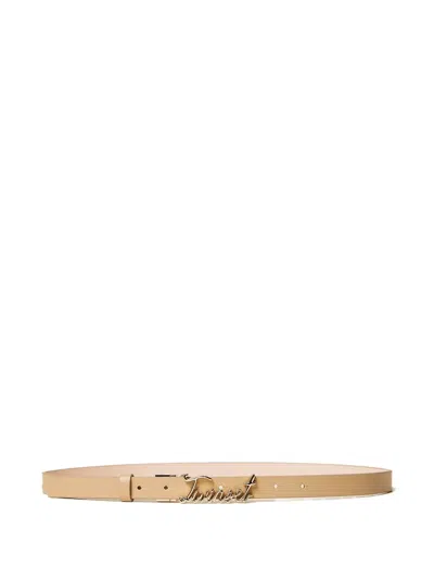 Twinset Logo Belt In Neutral