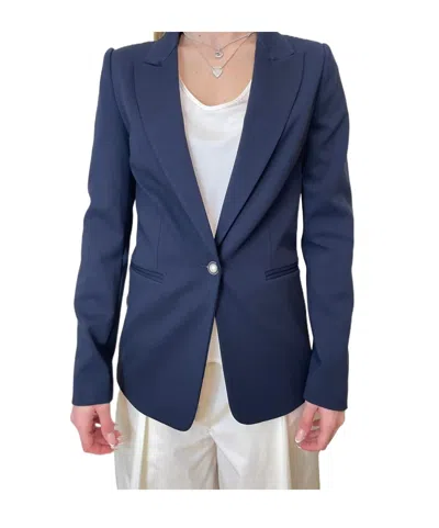 Twinset Logo Blazer In Blue