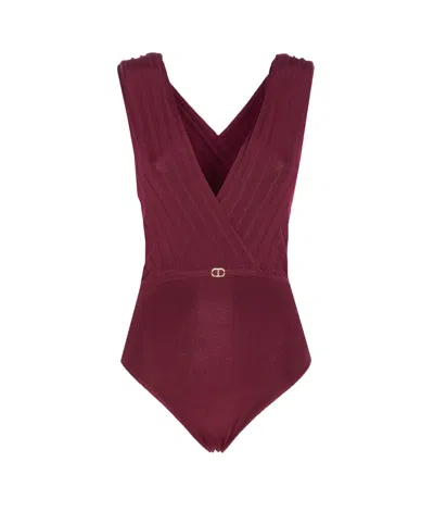 Twinset Logo Body In Brown