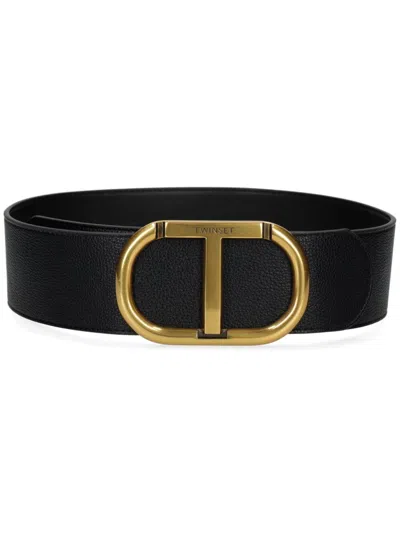 Twinset Logo-buckle Belt In 黑色
