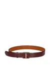 Twinset Logo-buckle Leather Belt In Brown