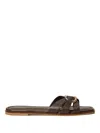 Twinset Pantoletten Mit Logo-schnalle In Brown