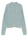 Twinset Logo-buttons Cardigan In Blue