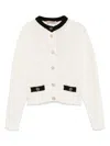Twinset Logo-buttons Cardigan In White