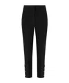 Twinset Logo-buttons Cropped Trousers In Black
