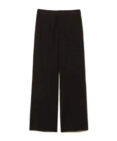 Twinset Logo Casual Pants In Black