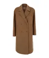 Twinset Double-breasted Coat In Black