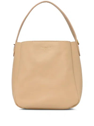 Twinset Logo Cross Body Bag In Nude