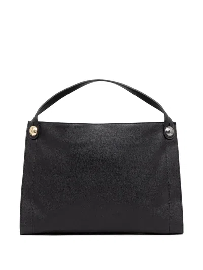Twinset Logo-debossed Tote Bag In Black