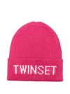 Twinset Logo-detail Beanie In Pink
