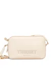 Twinset Logo-detail Double-zip Cross Body Bag In Neutral