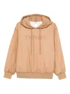 Twinset Logo-detail Hoodie In Brown