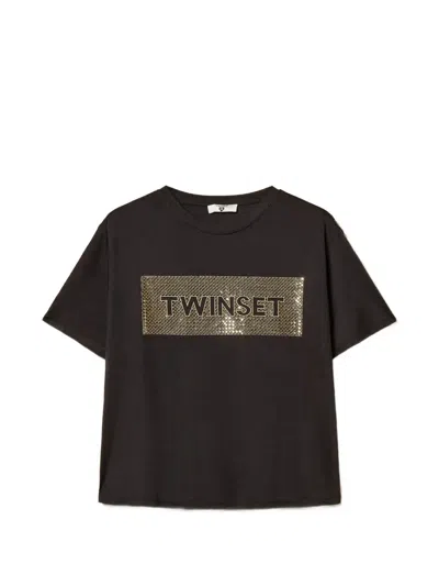 Twinset Logo-detail T-shirt In Black