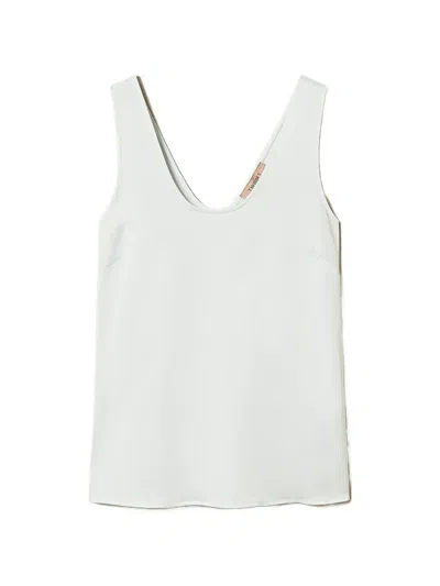 Twinset Logo-detail Top In White
