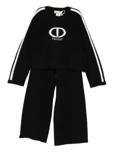 Twinset Logo-detailing Tracksuit In Black