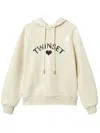Twinset Logo-embellished Hoodie In Neutrals
