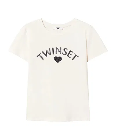 Twinset Logo-embellished T-shirt In White