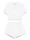 Twinset Logo-embossed Shorts Set In White