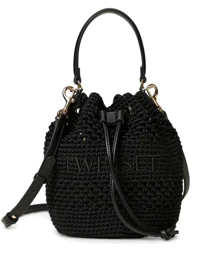 Twinset Beuteltasche Mit Logo In Schwarz