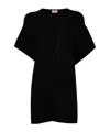 Twinset Logo-embroidered Poncho In Black