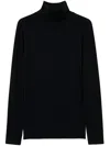Twinset Logo-embroidered Roll-neck Top In Black