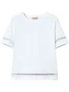 Twinset Logo-embroidered T-shirt In White