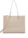 Twinset Logo-embroidered Tote Bag In Neutrals