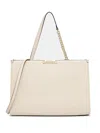 Twinset Logo-engraved Tote Bag In Neutrals