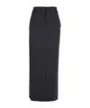 Twinset Logo Half-length Skirt In Gray