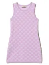 Twinset Logo-intarsia Dress In Purple