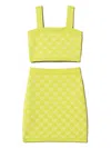 Twinset Logo-intarsia Skirt Set In Yellow
