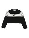 Twinset Kids Maglione Con Logo A Intarsi In Black