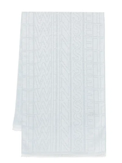 Twinset Logo-jacquard Scarf In Blue
