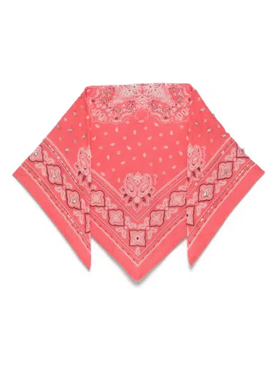 Twinset Schal Mit Jacquard-logo In Rosa
