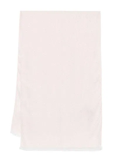 Twinset Logo-jacquard Sequined Keffiyeh In Pink
