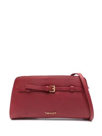 Twinset Logo-lettering Cross Body Bag In Red