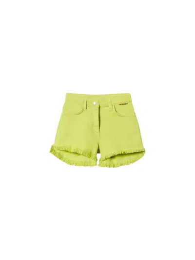 Twinset Kids' Logo-lettering Shorts In Green