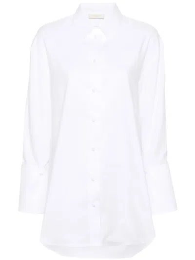 Twinset Logo-patch Detachable-cuffs Shirt In White