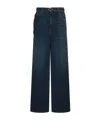 Twinset Wide-leg Trousers With Pockets And Loops In Blue