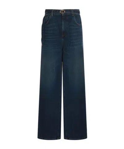 TWINSET LOGO-PATCH JEANS