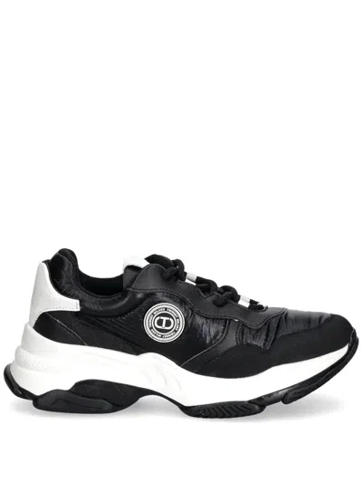 Twinset Logo-patch Sneakers In Black