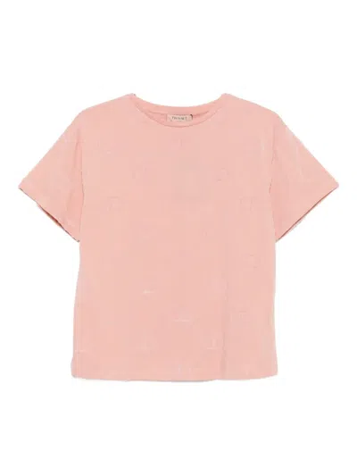 TWINSET LOGO-PATTERN T-SHIRT